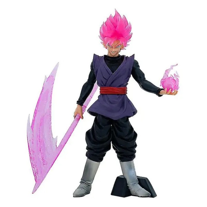 Колекционерска фигурка, фигурка Dragon Ball Super Rose Goku Black Zamasu, от PVC, 24,5 см, Розов/Черен, 1 бр