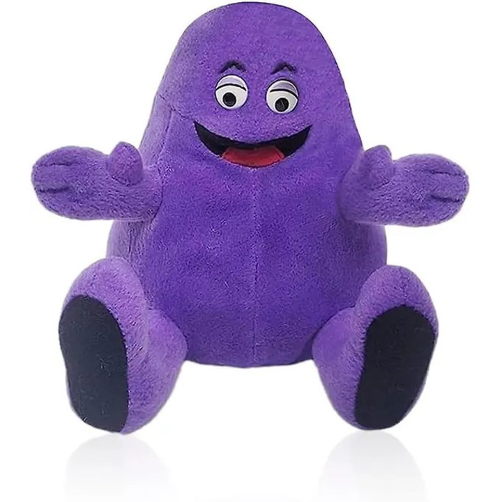 Plüss játék Grimace, minőségi pamut töltött plüss, mérgező anyagoktól mentes, Lila, 25 cm, 1 db
