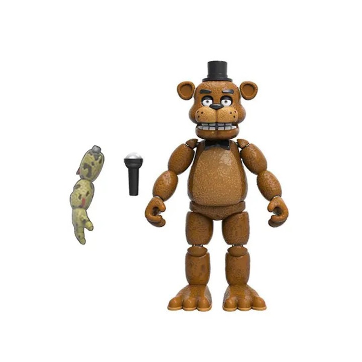 Фигурка за действие/колекция Five Nights at Freddy's от PVC, артикулирана, приблизително 15 см, включва аксесоари, кафява