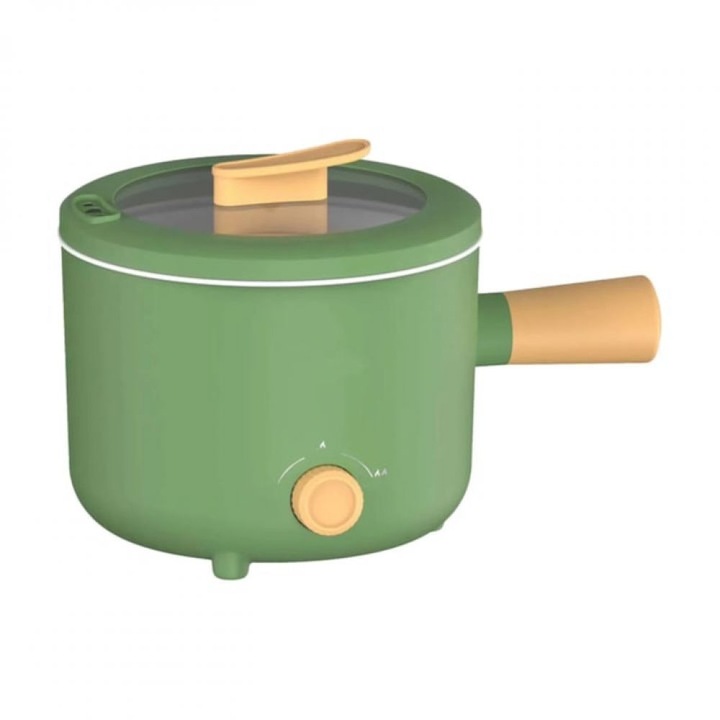 Oala electrica multifunctionala cu doua trepte 600/1200W, capacitate 1.8L, interior inox antiaderent, carcasa izolata antiarsura, capac detasabil lavabil in masina de spalat, verde, 1 buc