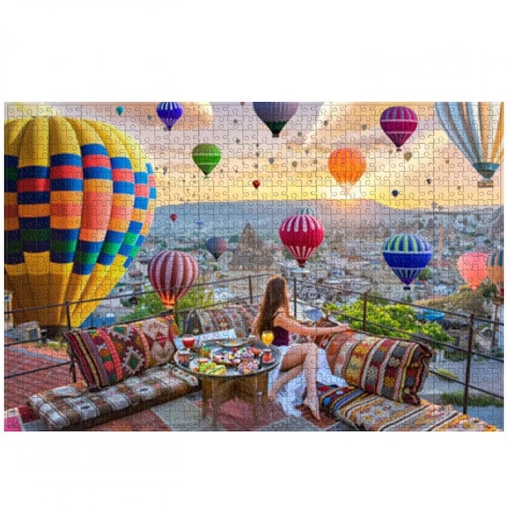 Felnőtt puzzle, Zeaicos, 300 darabos, oktató jellegű a képességek fejlesztésére, újrahasznosított papír matt felülettel, Többszínű, 34x51 cm