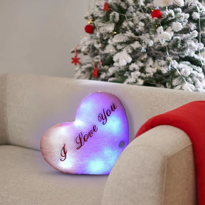 Autocolant fereastra YANYXR Valentine's Day inima LED multicolor 30x30cm