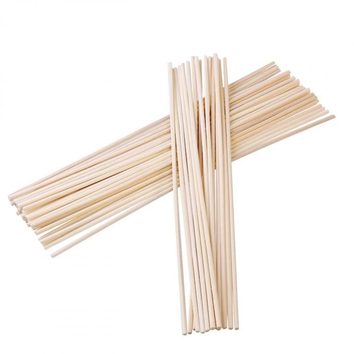 50 db természetes rattan illatosító pálca készlet, 24 cm, fa színű
