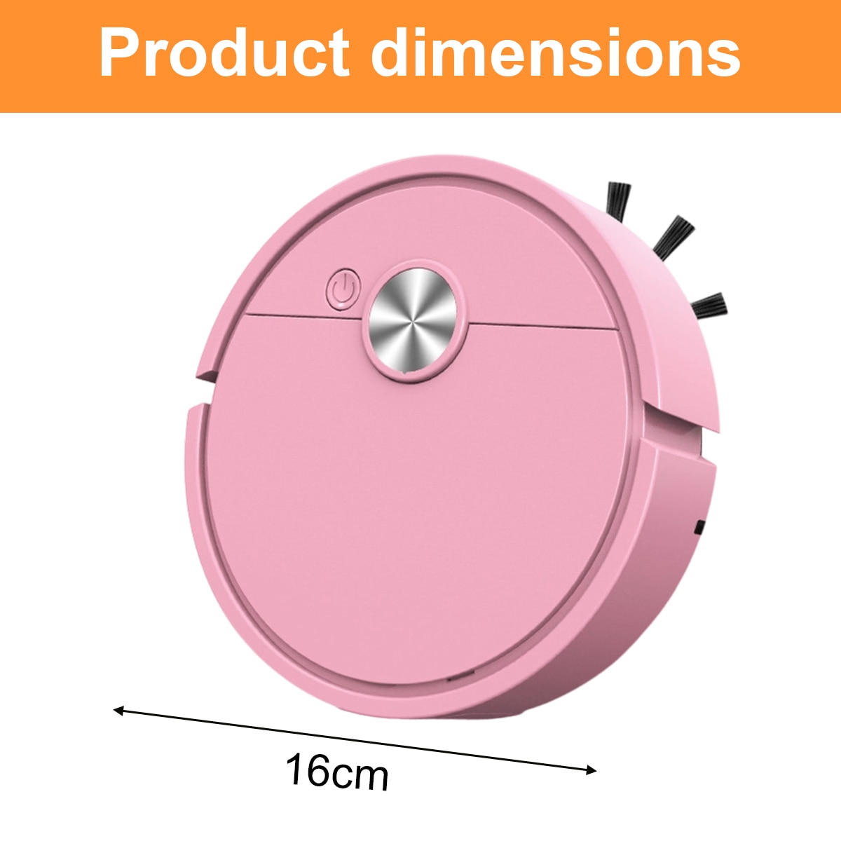 Robot aspirator 3-in-1, robot de curatenie cu control Wi-Fi prin aplicatie, programare si incarcare automata, functie mop, pentru par de animale, pentru toate tipurile de pardoseli, Roz, 1 buc