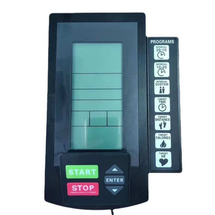 Kijelző monitor edzőkerékpárhoz, idő/távolság/kalória/teljesítmény/sebesség/RPM, vezeték nélküli kapcsolat alkalmazással, személyre szabott programok, kompatibilis szélállósági kerékpárokkal, fekete, 1 db, 6.1x8.97x2.4 inch, 200g