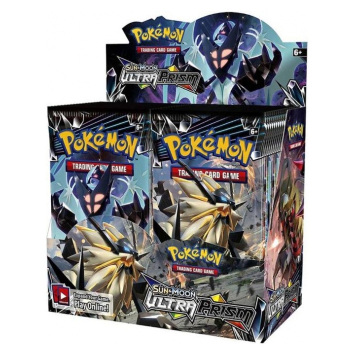 360 darabos készlet, Sun & Moon Ultra Prism gyűjthető kártyák, angol kiadás, véletlenszerű keverék, papír 8.8x6.3 cm, Többszínű