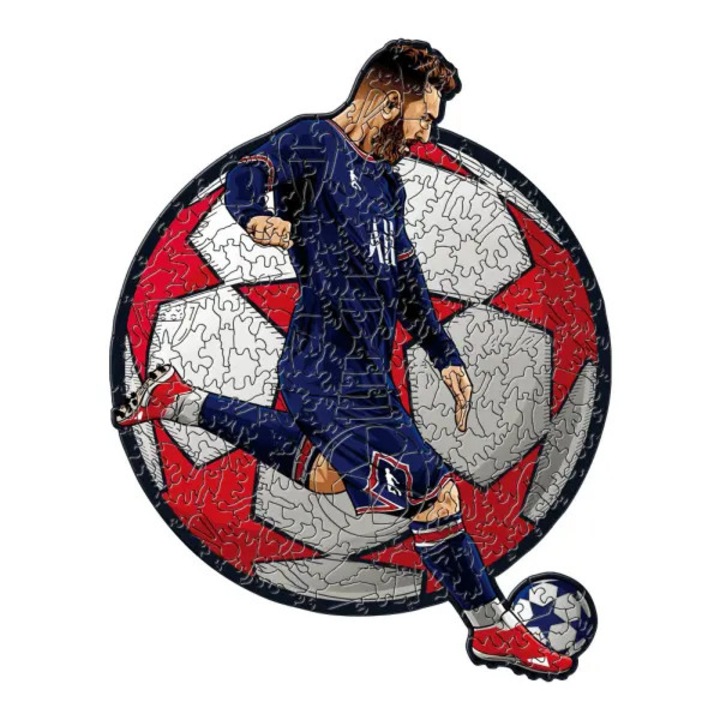 Пъзел от дърво, картон Messi A4, креативен, натурален, A4