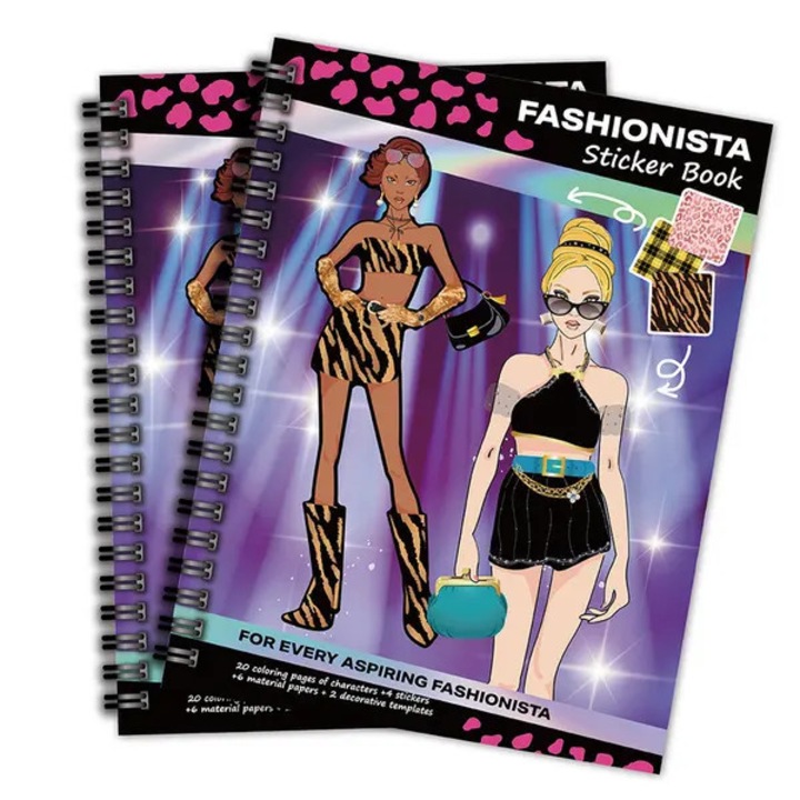 Set creativ de stickere pentru colorat si moda fete, multicolor, compact