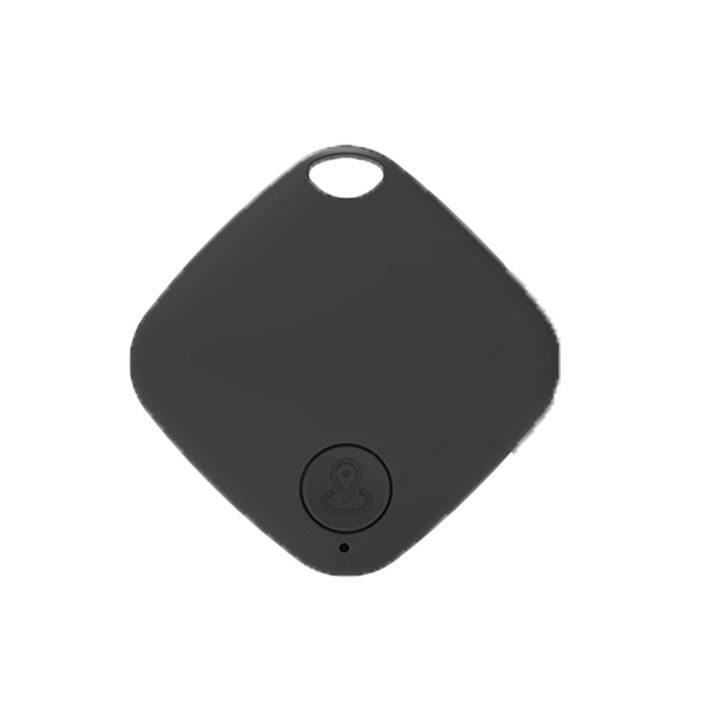 GPS устройство против загуба, мини тракер, Bluetooth проследяване до 60 м и безплатно глобално проследяване, ABS корпус IP67 водоустойчив, Черен