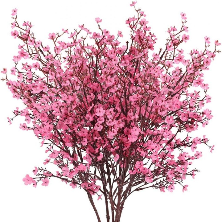 Művirág Gypsophila piros 4 db 48x20cm belső dekoráció esküvők rendezvények
