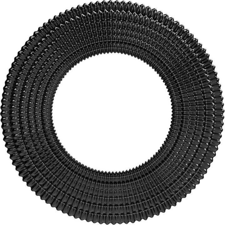 Szívó/elszívó tömlő 23-602, 19x2 mm, hullámos, rugalmas, fekete, 25 m