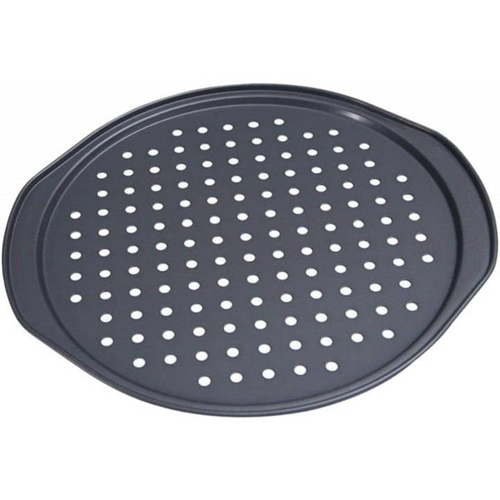 Tava pizza carbon, 35x33x1.5 cm, gauri, neaderenta