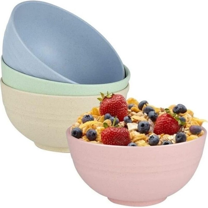 Reggelizőtál, polipropilén tál, BPA-mentes, törésálló, könnyű, 700ml, Többszínű