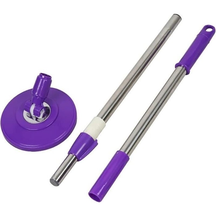 Maner/nyél forgó felmosóhoz Spin Mop, teleszkópos, rozsdamentes acélból, lila, 1 db