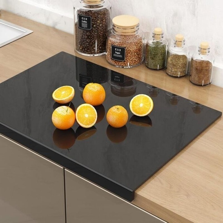 Tocator acrilic 45x35cm, margine antiderapanta, protectie blat, universal