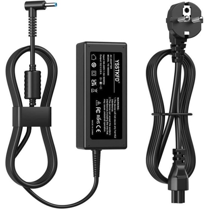 Зарядно за лаптоп 65W, OEM, 19.5V 3.33A, конектор 4.5x3.0mm