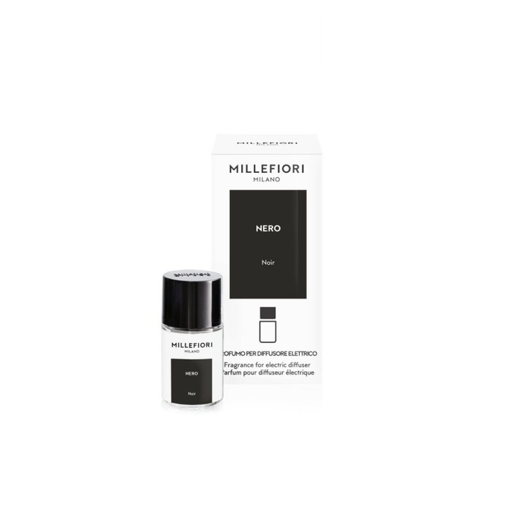 Millefiori Milano Nero elektromos parfüm diffúzor fás illattal, állítható LED-del