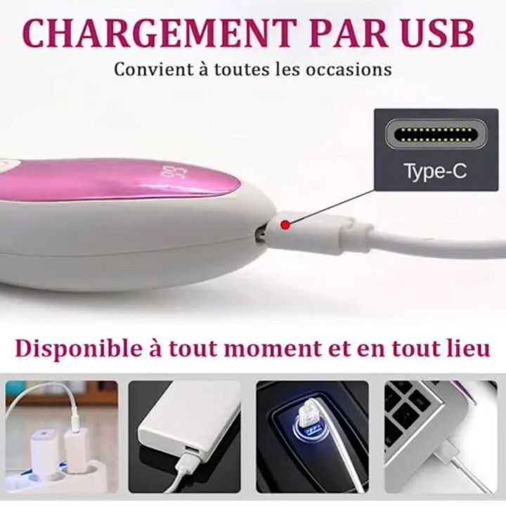 Női 4 az 1-ben elektromos borotva, fájdalommentes, USB, fehér, kompakt