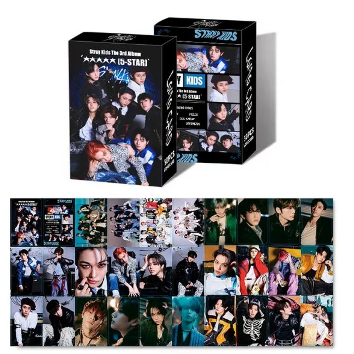 Комплект от 2 броя, LOMO фотокартички Stray Kids, HD печат, висококачествен картон, многоцветни, 2 x 30 бр.