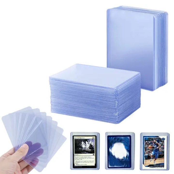 Set 25 huse plastic rigide pentru carti colectie, transparent albastru, 10x7.6cm
