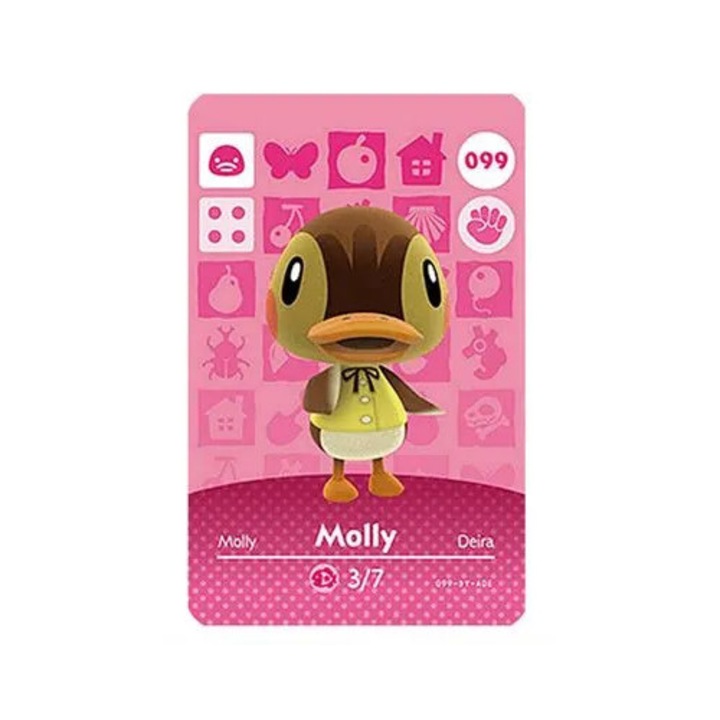 NFC карта за игра Animal Crossing, съвместима с Nintendo Switch, PVC, 8.6x5.4см