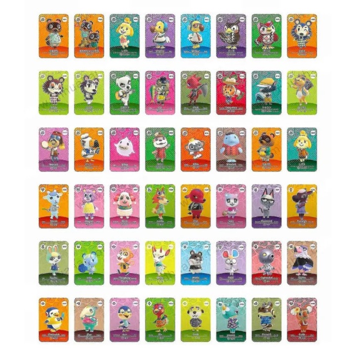 48 db Amiibo Animal Forest kártya szett, többszínű