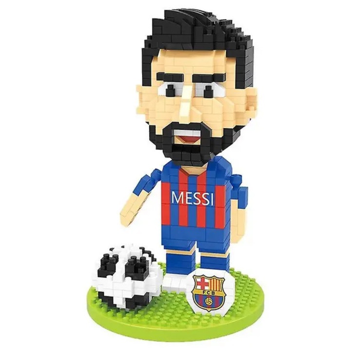 Lionel Messi építőelem figura, Világkupa modell, ajándék fiúknak és felnőtteknek, Többszínű, 1 db.