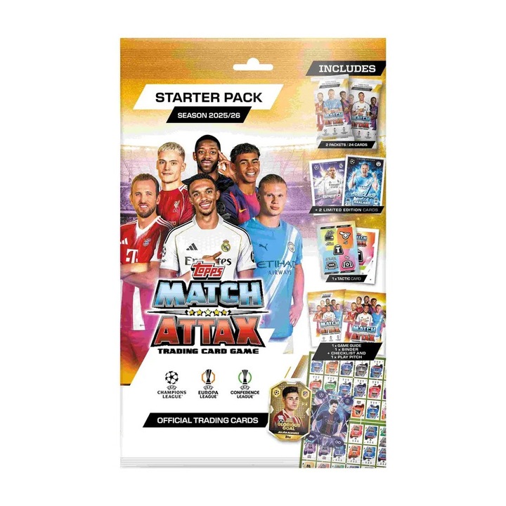 Match Attax Bajnokok Ligája 25/26 album kezdő szett 24x31cm többszínű