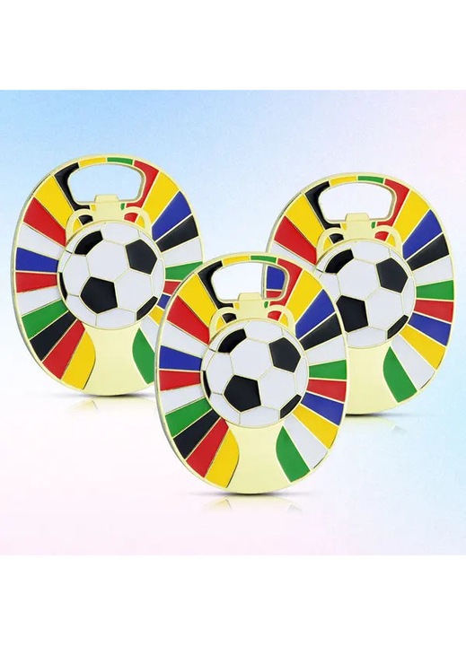 Multifunkcionális focis kulcstartó 2026 ezüst 5x3cm