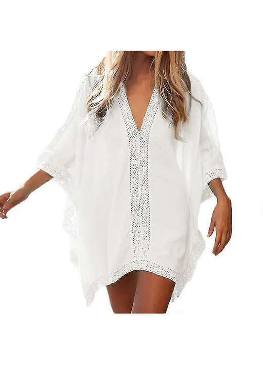 Női bikini felső, V-nyakú, virágos csipke, többszínű, S-XXL méretek