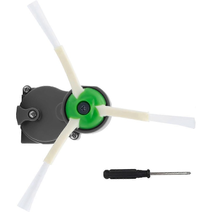 Модул мотор за странична четка / моторна единица, съвместим с iRobot Roomba i7/E6/E5/500/600/700/800/900, подобрен дизайн, намалява запушването и натрупването на косми, лесен за инсталиране, Многоцветен, Комплект 1 модул + 1 странична четка