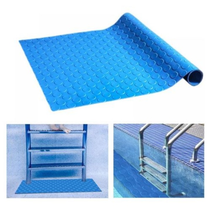Tapiterie scara piscina 23x90cm antiderapanta PVC rezistent