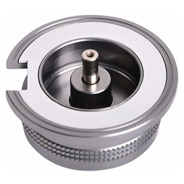 Adaptor gaz convertor pentru cartus butan, din aluminiu, cu inchidere automata anti-scurgere, compatibil cu aragaz de camping, argintiu, 1 buc