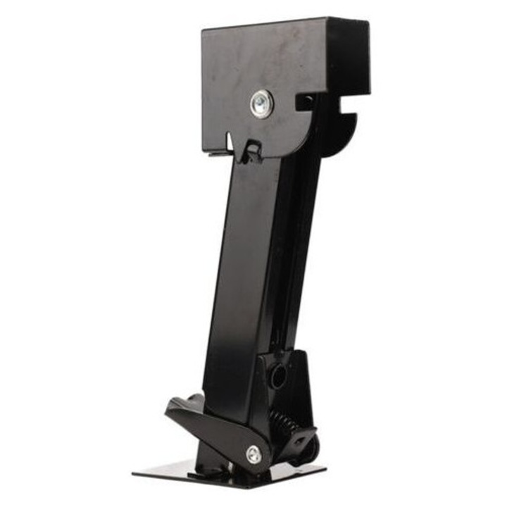 Cric stabilizator picior stabilizator pentru remorca, capacitate de ridicare 1 000 lb, suport 650 lb per unitate, lungime reglabila 290-455 mm, din fier rezistent la intemperii, negru