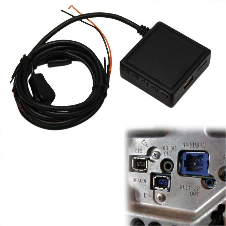 Bluetooth 5.0 modul Pioneer IP-BUS autórádióhoz, fekete, adapter kábel
