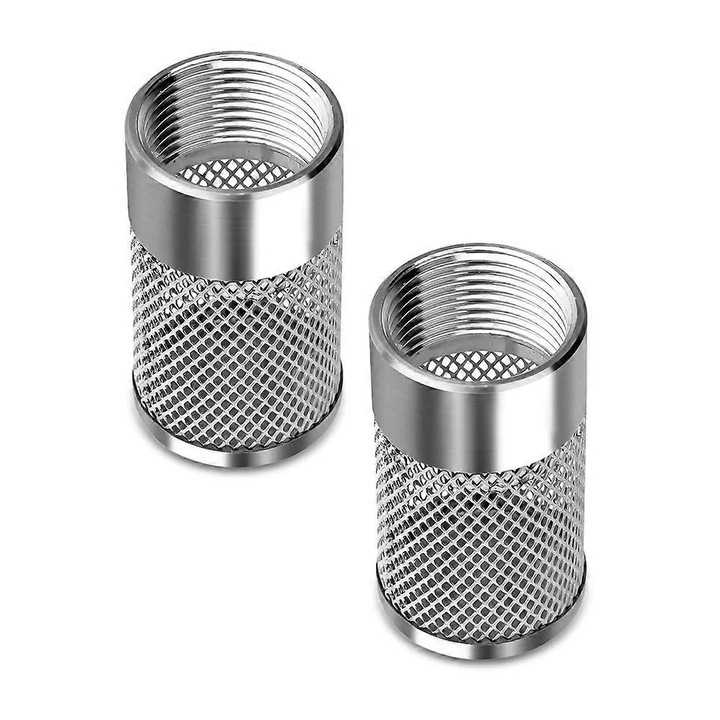Filtru plasa inox pentru pompa, set 2 buc, 24x41x45mm, argintiu