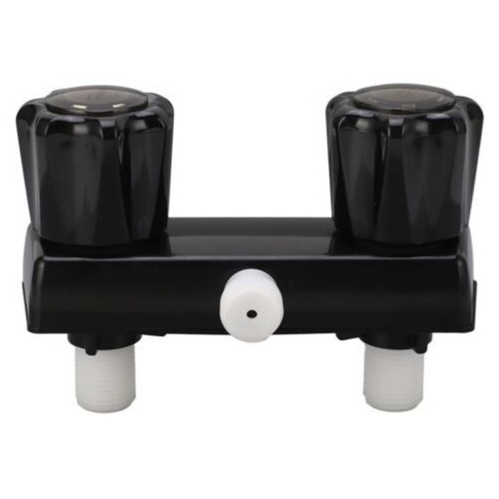 Kemping zuhanycsap, váltókapcsolóval, dupla fogantyúval, fekete, 1/2x14 NPSM