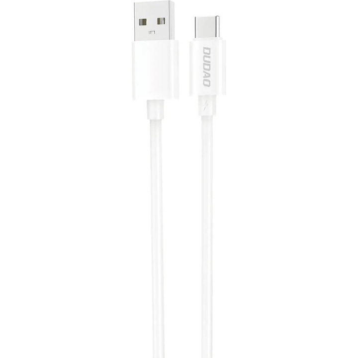 Cablu USB/cablu de incarcare Dudao L4ST USB-A/USB-C, 2A, transfer de date 480 Mbps, 1 m, alb