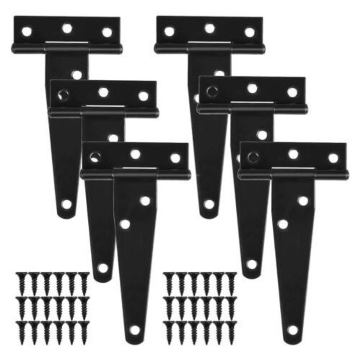 Balamale T negre set 6 buc 10x4cm metal exterior interior