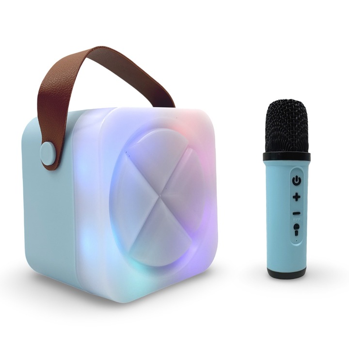 V8 Караоке Bluetooth колона с 1бр. микрофон – Син Digital One LSSS03245 – 1268019, Bluetooth