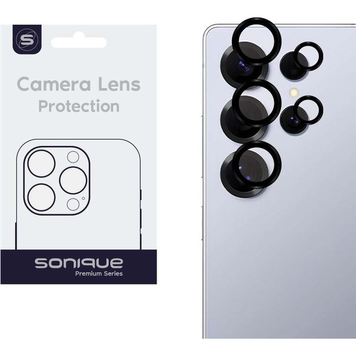 Folie protectie camera Sonique Lens Pro negru 30x30mm