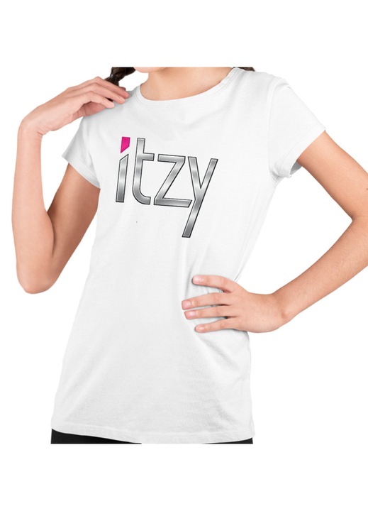 Gyerek Lány Póló Itzy Kpop Yeji Merch, Fehér