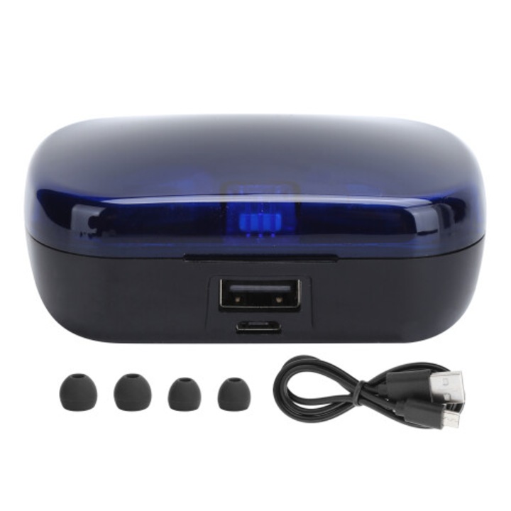 Bluetooth fejhallgató, hi-fi sztereó vezeték nélküli fejhallgató, ENC zajcsökkentés, gyors töltés, akár 80 óra üzemidő, IPX7 vízálló, fekete, 1 pár