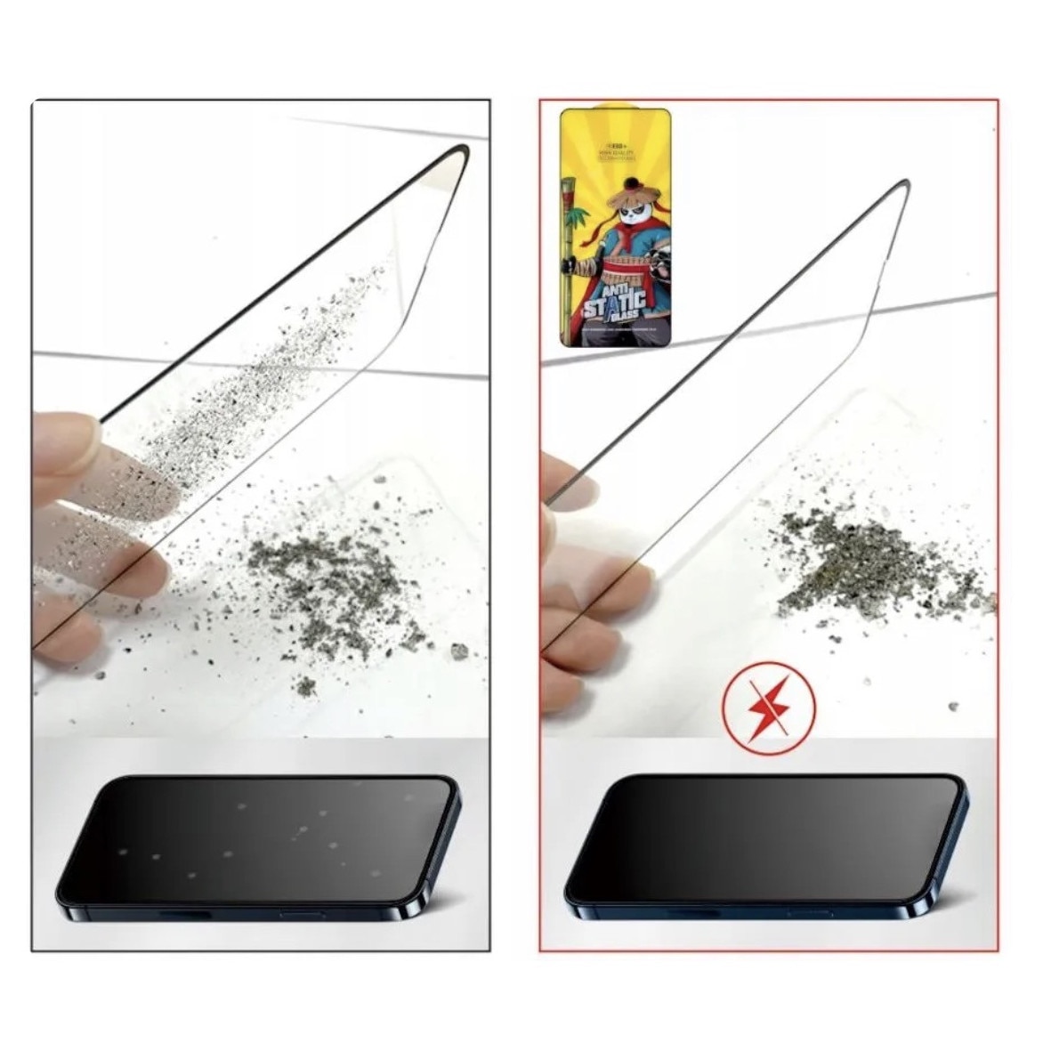 Folie Protectie Sticla Securizata Compatibila Iphone 17 AIR Panda ESD+ Anti-Static Premium