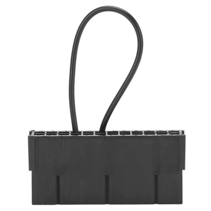 Adaptor testare sursa PC 24 pini ATX, jumper bridge, negru
