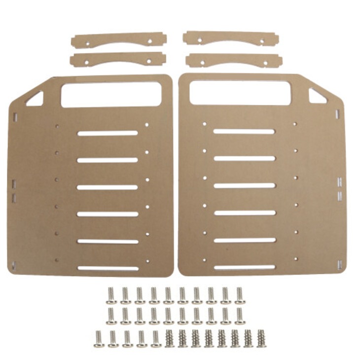 Rack pentru hard disk 3.5 inch, suport multi-functional non-metalic, cu disipare eficienta a caldurii si instalare simpla, include suruburi, Bej, Set piese