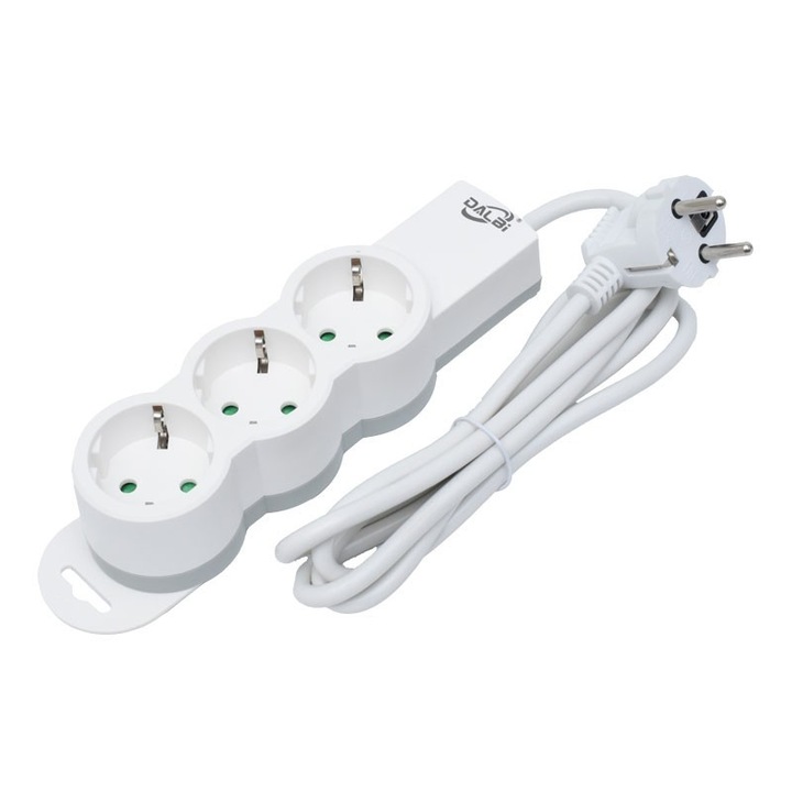Hosszabbító 3 aljzattal és gyermekvédelemmel, 3x1mm / 1,5m kábel