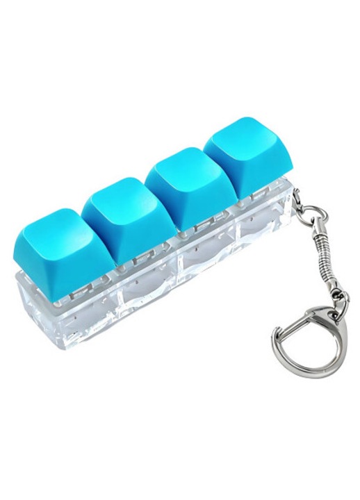 Breloc fidget tastatura cu LED multicolor, ABS, portabil