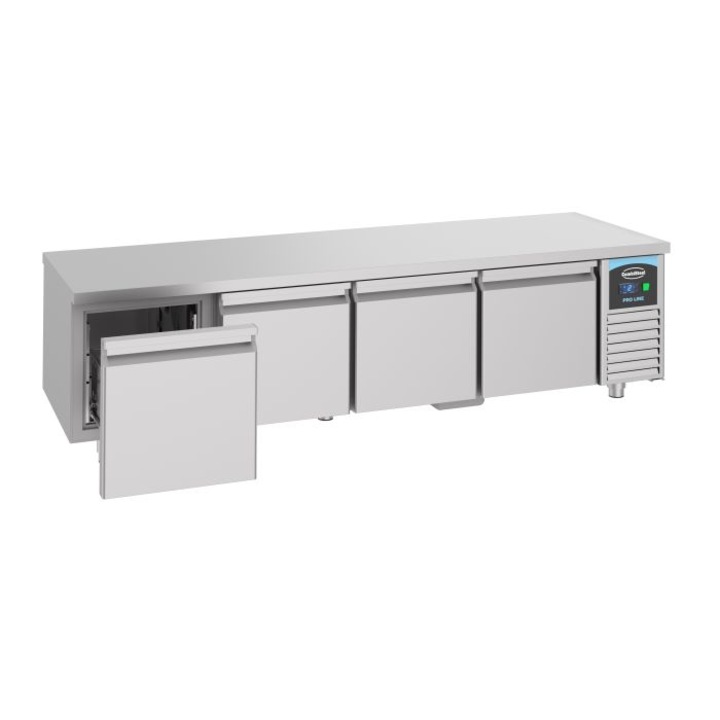 Banc de lucru refrigerat 600, inalt, cu 4 sertare, CombiSteel