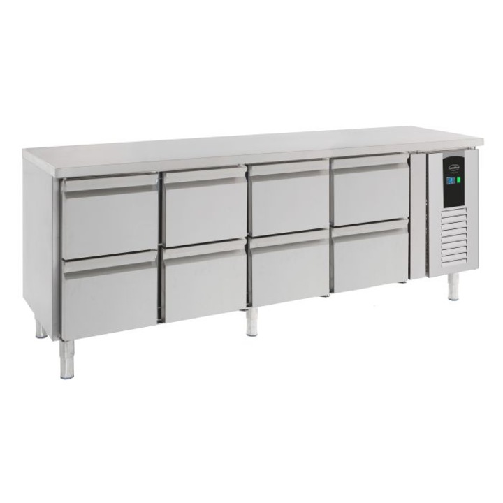 Banc de lucru frigider 700 cu 8 sertare, linie energetica, CombiSteel